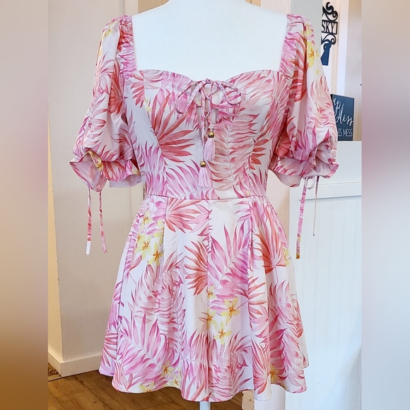 Fashion Nova Dresses Worn Once Fashion Nova Pink Floral Lace Front